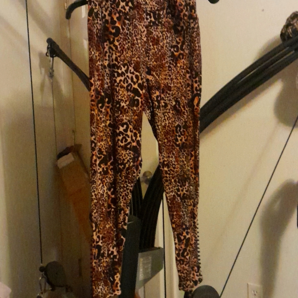 Leopard print woman's leggings size 10 2x